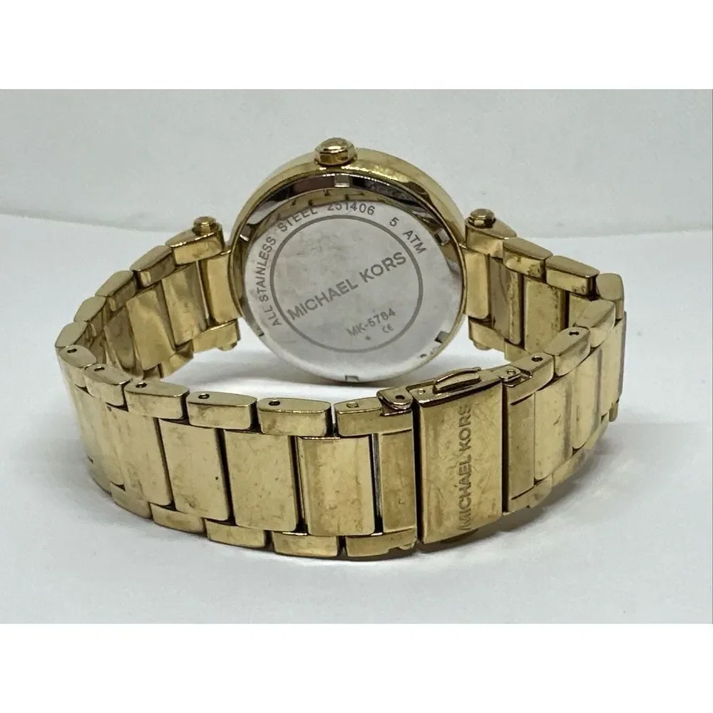Michael Kors Parker MK5784 Women's Gold Stainless Steel Analog Dial Watch NUL14